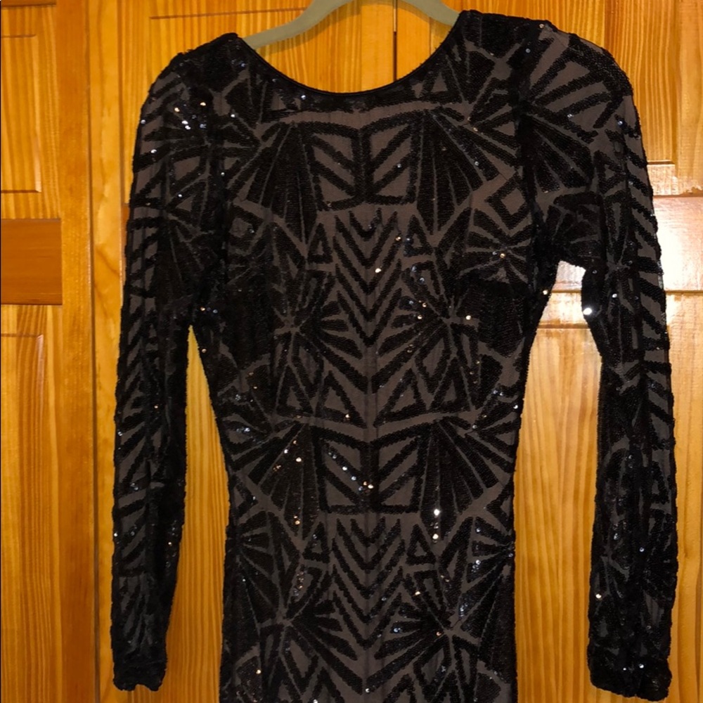 Black sequence dress